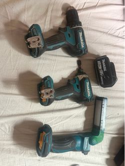 Makita drill combo and light.