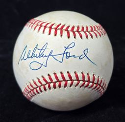 Whitey Ford Signed Autographed Official American League Baseball - Great Looking Auto