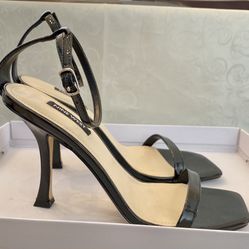 Nine West Black Patent Sandal Heels (Also posted in beige)