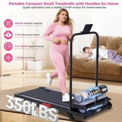 Walking running pad treadmill portable light home office gym 7.5 mph exercise heart weight cardio