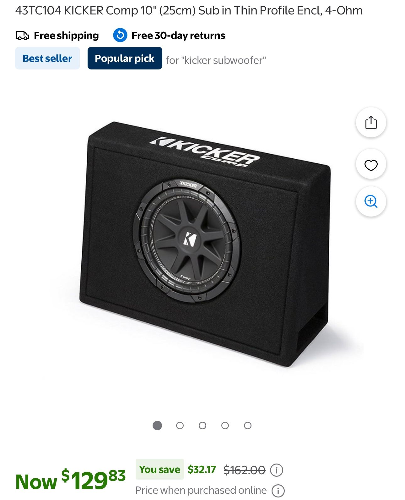 KICKER Comp 10” And Mini Amp