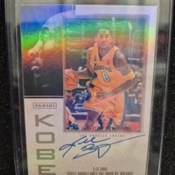 KOBE BRYANT No. 26 PANINI BASKETBALL CARD  2019-20 Auto Mint Condition 