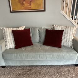 Blue/Grey Tufted Button Reverie Sofa