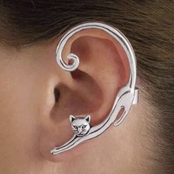Amazing Cute Cat Clip On Earrings Ear Cuff Earrings