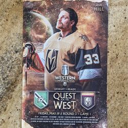 VGK Las Vegas Golden Knights #33 ADIN HILL Western Conference Final poster