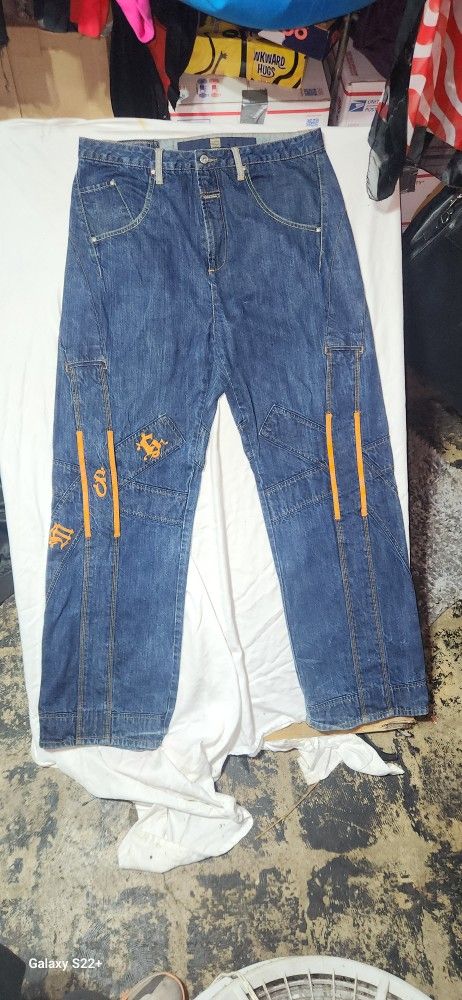 Vintage Marithe Francois Girbaud Jeans Mens 36m Embroidered Spell Out TALL