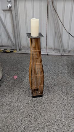 Pier 1 Bamboo Candle Holder. Candle Not Included