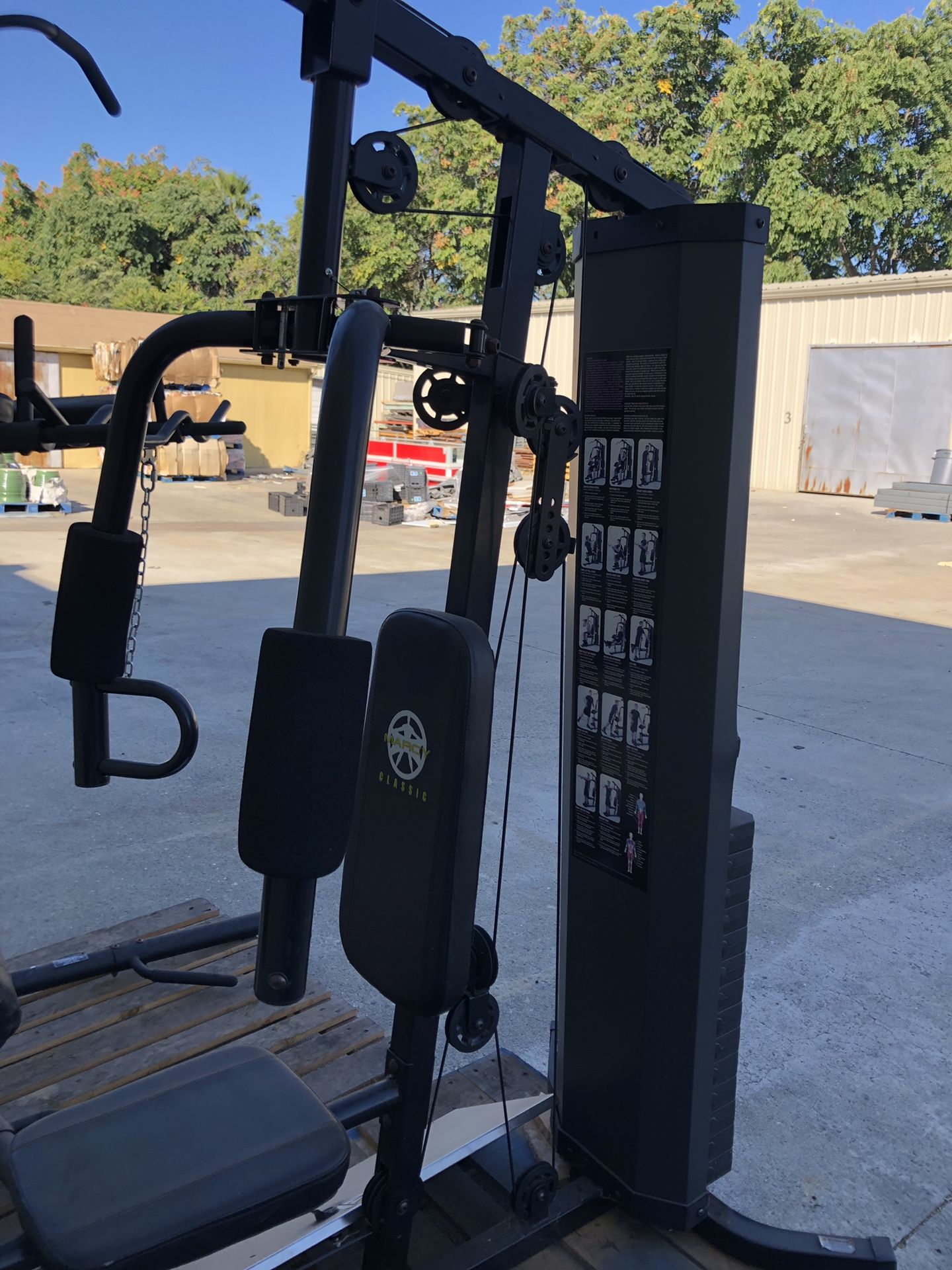 Home weight set and a pull-up tower $300