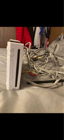 Wii console and Wii fit board