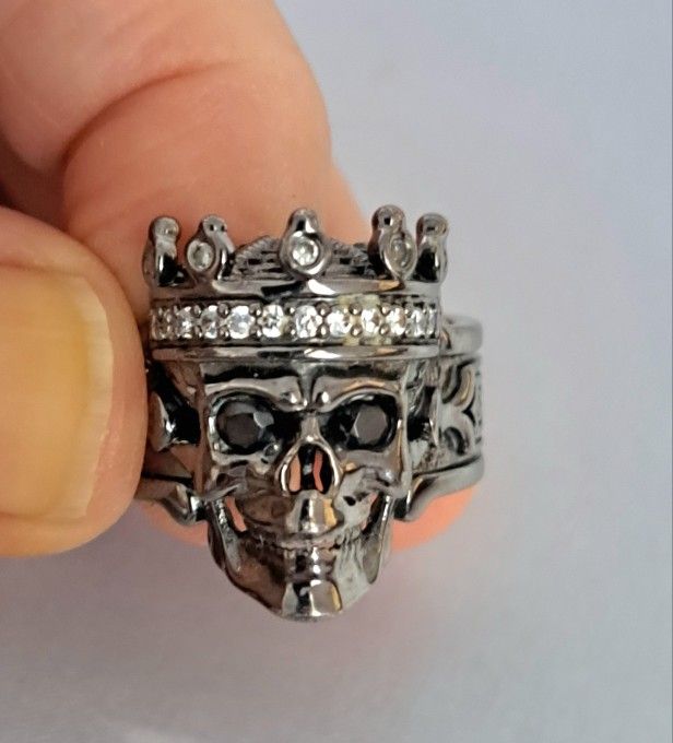 King Skull Ring With Crown