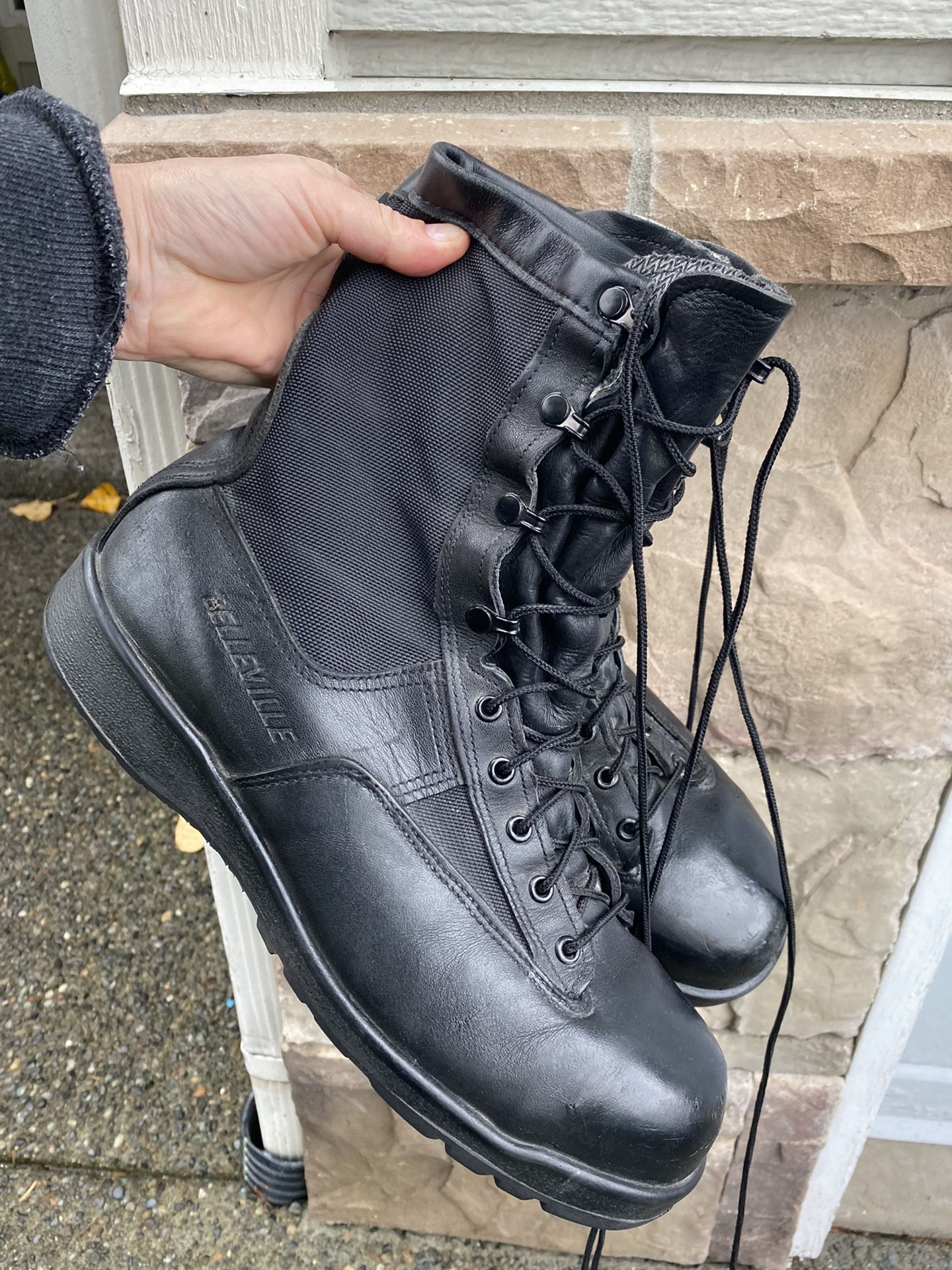 Belleville 700 ST Cold Weather Black Waterpoof Steel Toe Boots Size 12w