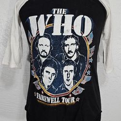 Vintage 1982 THE WHO Farewell US Tour Concert Merch T-Shirt Medium Rare 80s Vntg