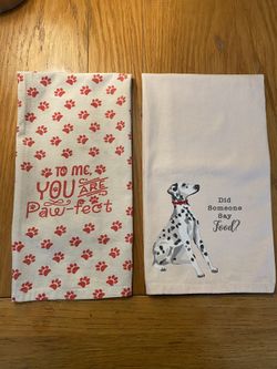 Two Pet-Themed Kitchen Towels