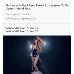 Shakira At Sofi Aug 5th 