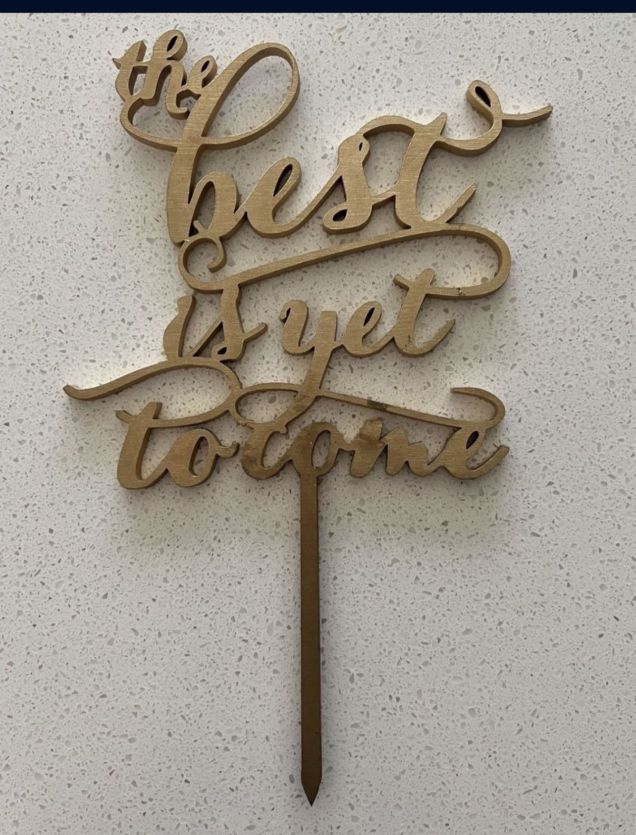 Gold Cake Topper