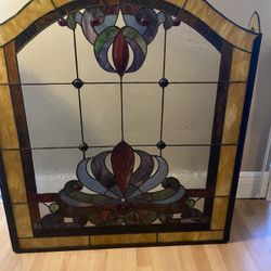 Tiffany Styled Fireplace Screen