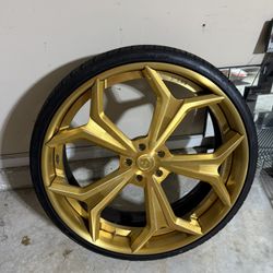 26” Forgiato Ecl Rims Gold