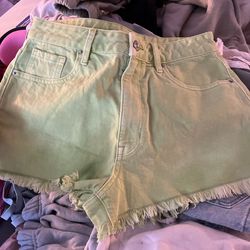 PacSun Green Jean Shorts