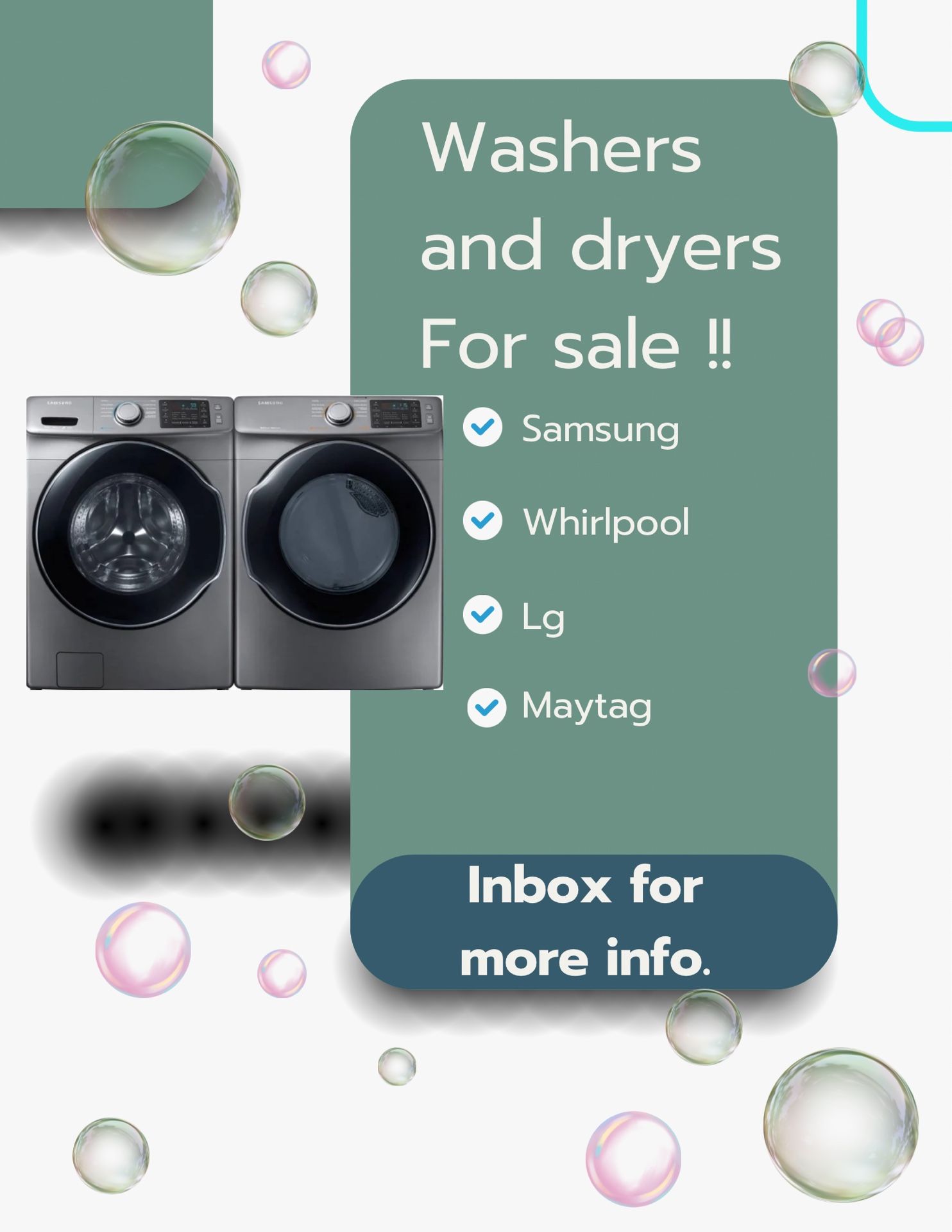 Washer and dryer sets 💲💲💲💲
