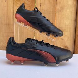 Puma King Soccer Cleats Mens Size 8.5 Puma Platinum 21  NANO GRIP KANGAROO LEATHER 