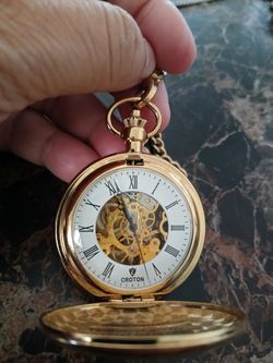 Croton manual wind pocket watch