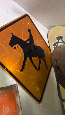 Horse / Rider Caution sign