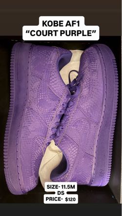 Nike Air Force 1 Kobe Court Purple Size 11.5
