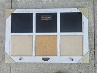 Hudson 43 Farmhouse Window Pane Memo Board Organizer (34" x 22")