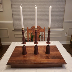 Trio Of Beautiful French Truffle Satin Candle holders! Lovely Bold aesthetic