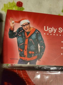 Ugly Christmas Sweater Candy Cane Print Tshirt