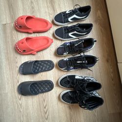 Shoes And Slides Size 9 And 10 Men’s 