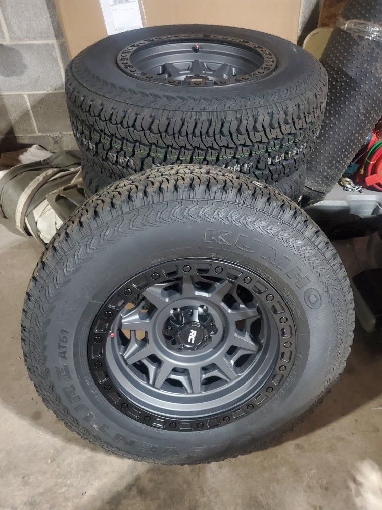 JEEP WRANGLER TJ,XY CHEROKEE,YJ 5X4.5 RIMS AND TIRES,NEW