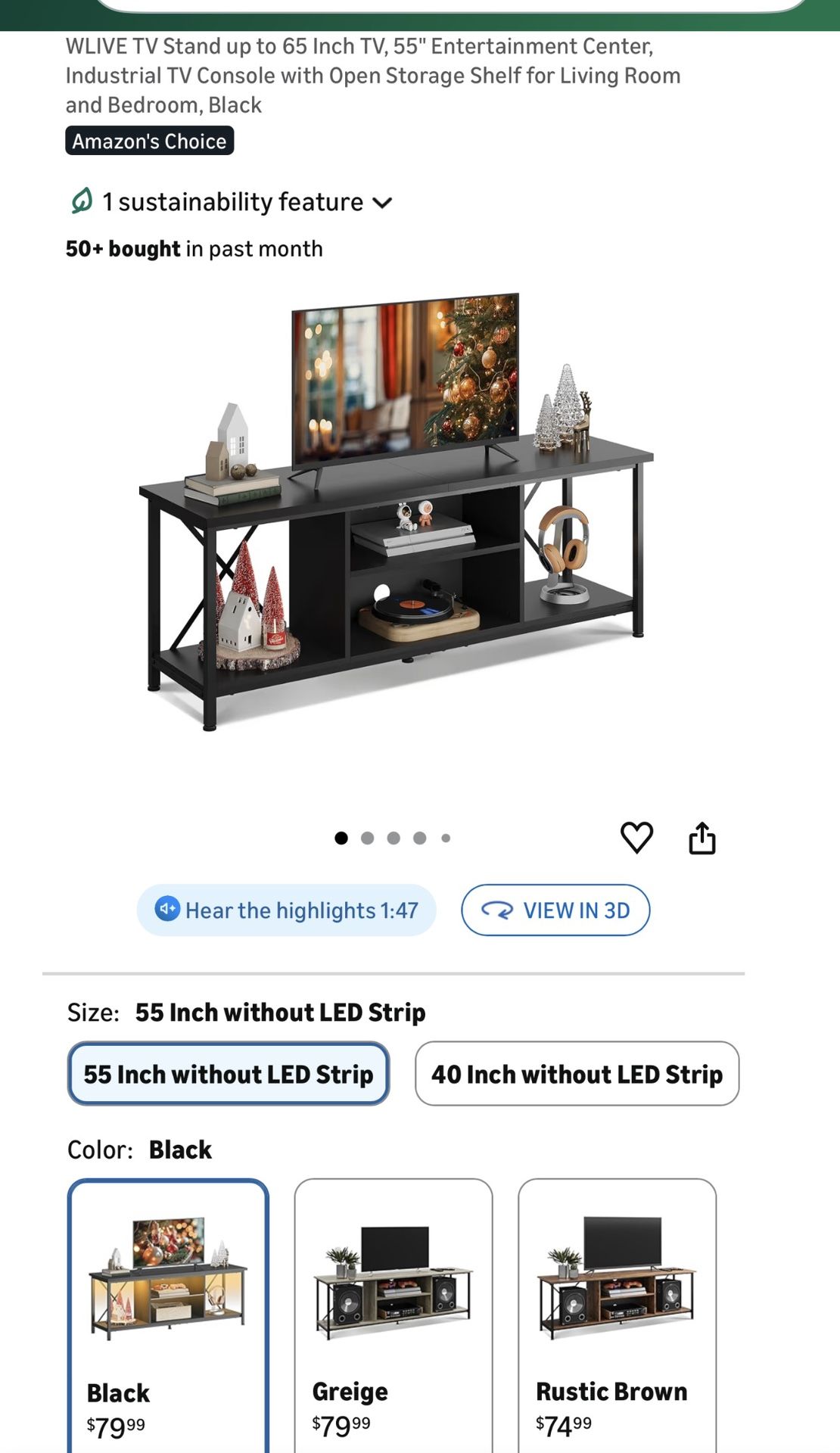 TV STAND WITH LED LIGHTS