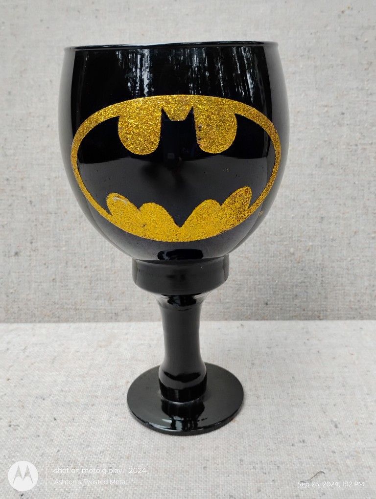 Batman Glitter Logo Goblet