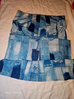 Patchwork long skirt