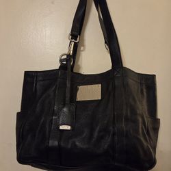 CALVIN KLINE Black Leather TOTE Bag