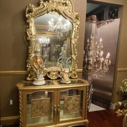 Very Beautiful gorgeous antique cabinet and mirror