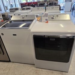 Topload Washer And Electric Dryer Set Used In Good Condition With 90days Warranty From $550 Up To $699