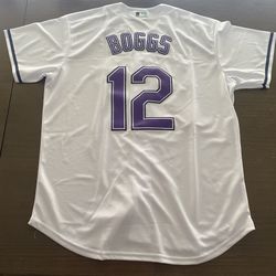 Wade Boggs Tampa Bay Devil Rays XL Men Adult Jersey Baseball New HOF #12 White