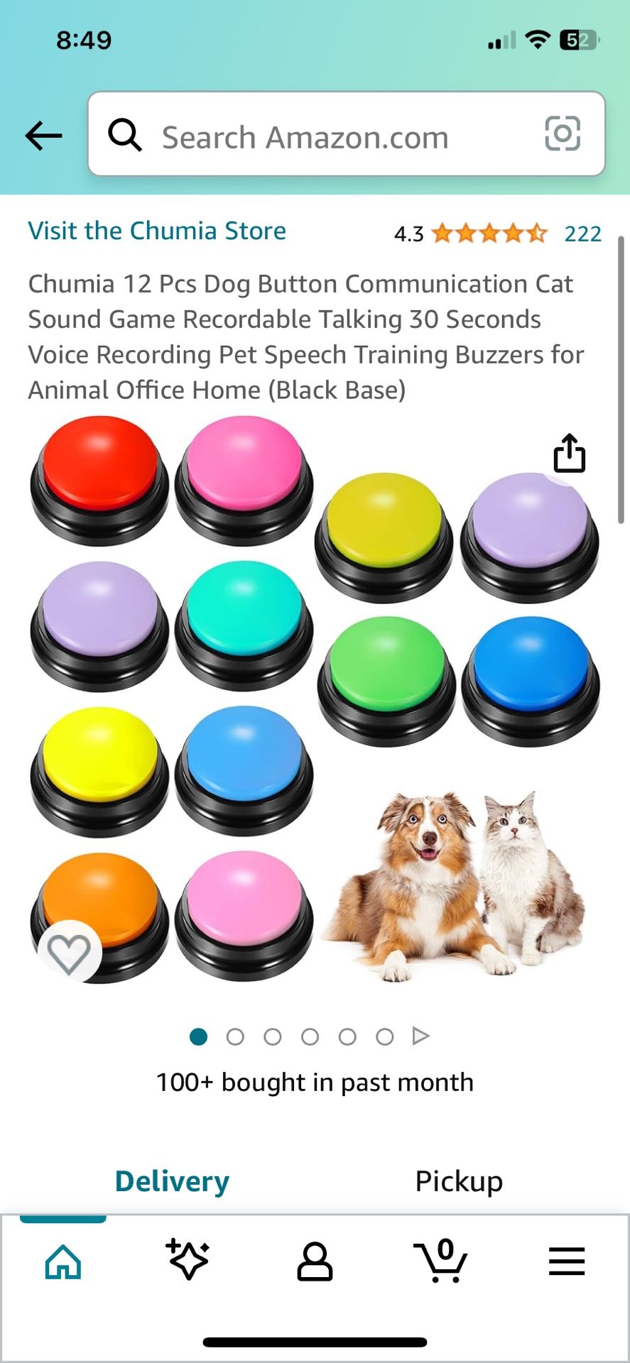 New 12 Dog Talk Communication Button Record Speech 
