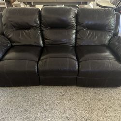 Brown Leather Recliner Sofa