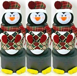 NEW Holiday Penguin 3-Tier Stacking Tower Gift Box Sets