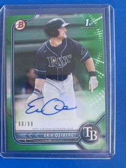 2022 Bowman First Erik Ostberg Green Auto /99
