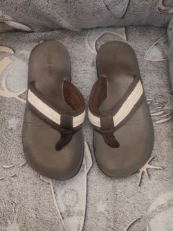 Old navy brown leather sandals size7