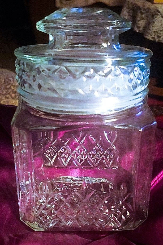 VINTIAGE KOEZES APOTHECARY Wedding JAR Lid Seal Glass 9.25” x 4.5” x 4.5” Seal R