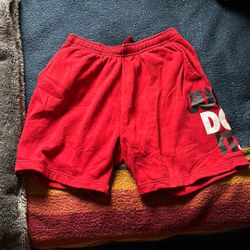 Red Nike Sweat Shorts 