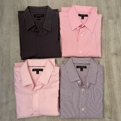 4 x Banana Republic Men’s Button Down Dress Shirts, Size Medium