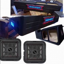 GMC Sierra Crew Cabs 2019 To 2024 SUBWOOFERS KICKER L7T 12” And Custom Ported Box 