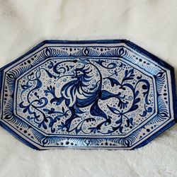 Vintage Fajalauza Platter from Granada, Spain