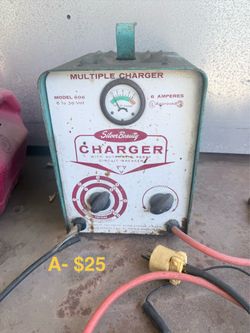 Vintage Silver Beauty Battery Charger 6–36V